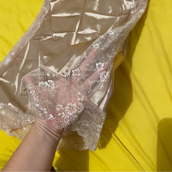 Stretchy Silly Lace Racerback Slip Lingerie Camisole Nightgown M/L Sexy Peekaboo - Picture 9 of 10